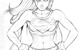 Coloriage Super Girl Luxe Dibujos De Supergirl Para Colorear