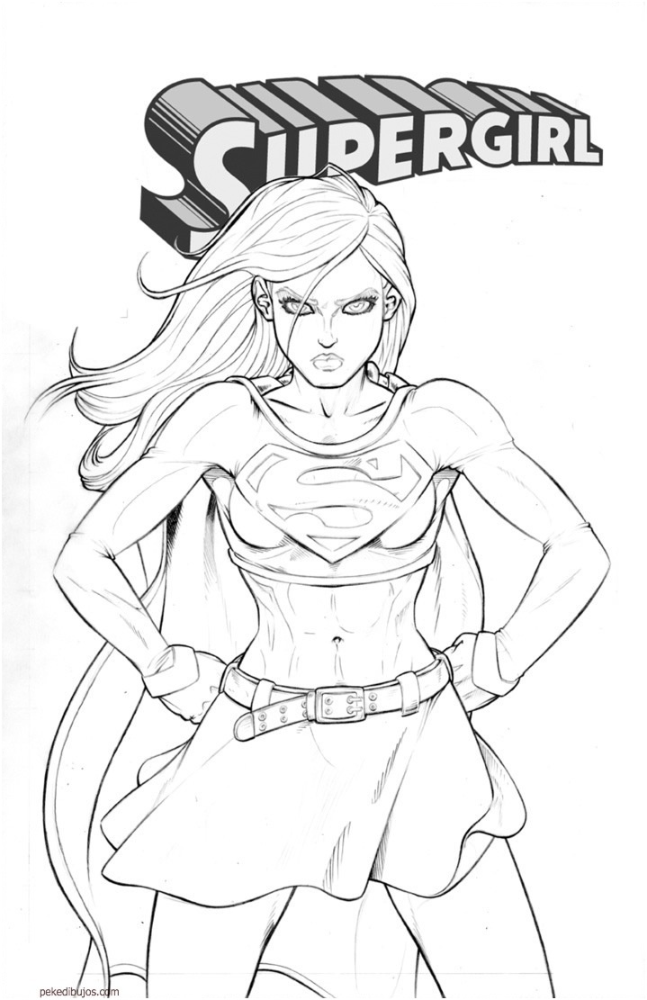Coloriage Super Girl Luxe Dibujos De Supergirl Para Colorear