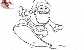 Coloriage Surf Unique Coloriage De Noël Le Père Noël Qui Fait Du Surf à