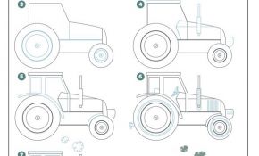 Coloriage Tracteur Facile Nice Dessiner Un Tracteur How To Draw