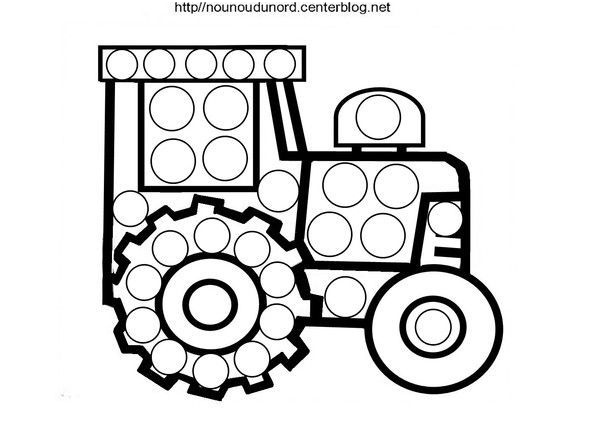 Coloriage Tracteur Meilleur De Coloriage Tracteur à Gommettes