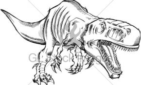Coloriage Trex Nice Sketch Tyrannosaurus Rex Dinosaur T Rex Vector · Gl Stock