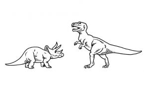 Coloriage Triceratops Élégant Coloriage Tricératops Et T Rex Img 9100