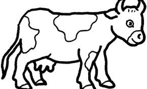 Coloriage Vache Élégant Vache 43 Animaux – Coloriages à Imprimer