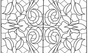Coloriage Vitrail Unique Square Mandala With Stained Glass Pattern Coloring Page