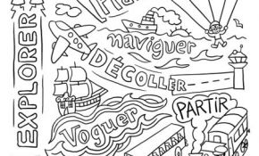 Coloriage Voyage Génial 4 Mots