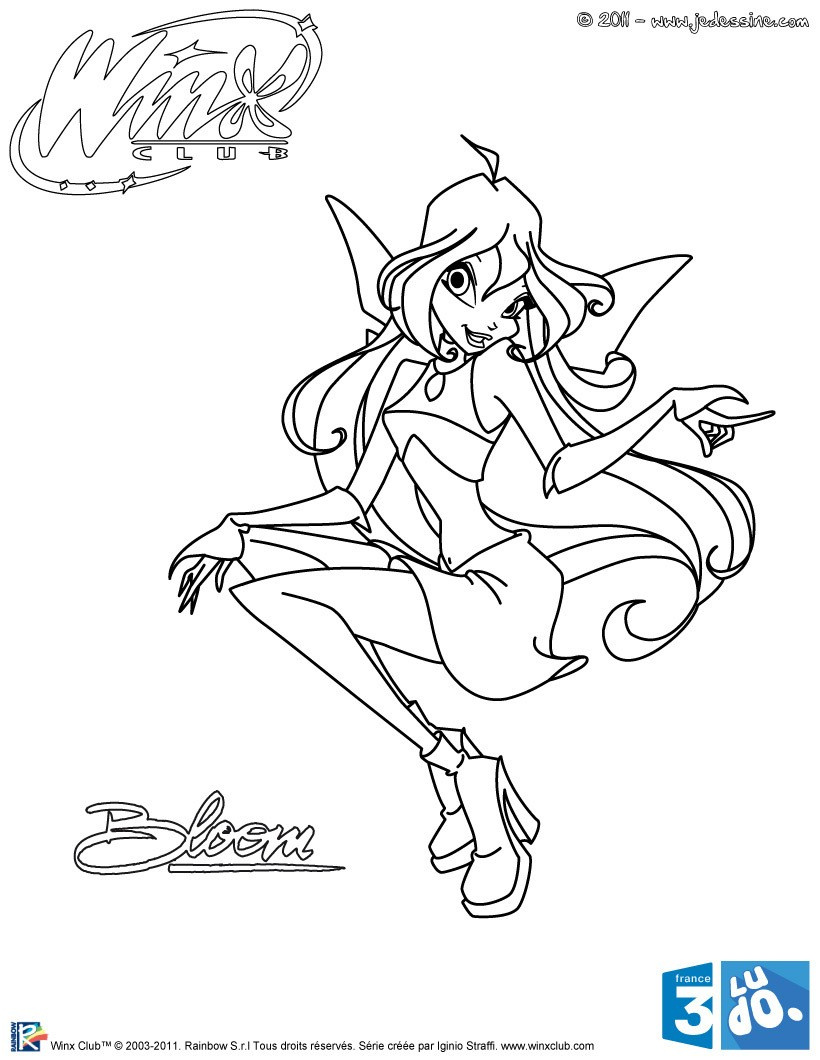 Coloriage Winx Club Inspiration Coloriages Coloriage Bloom Fr Hellokids
