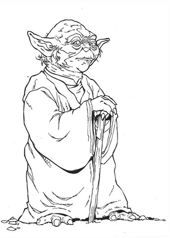 Coloriage Yoda Inspiration Wise Yoda Coloring Page