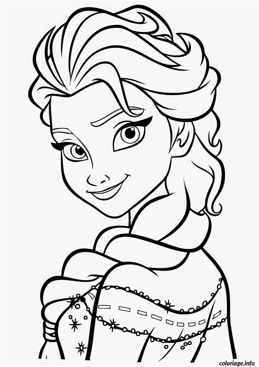 Dessin Animé Disney Gratuit Luxe Coloriage Frozen Elsa Visage Reine Des Neiges Dessin à