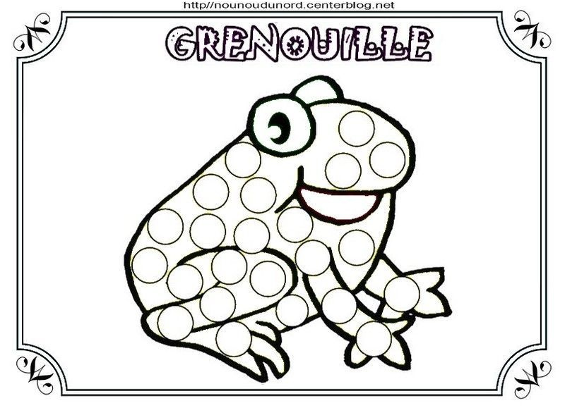 Dessin De Grenouille Luxe Coloriage Grenouille Et A Gommettes