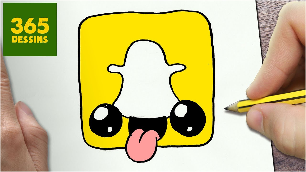 Dessin Facile A Dessiner Nice Ment Dessiner Logo Snapchat Kawaii Étape Par Étape