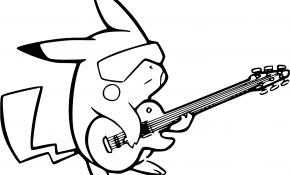 Dessins À Imprimer Meilleur De Coloriage Pikachu Avec Une Guitare à Imprimer