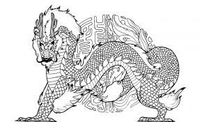 Dragons Coloriage Génial Dragon Par Pauline Dragons Coloriages Difficiles Pour
