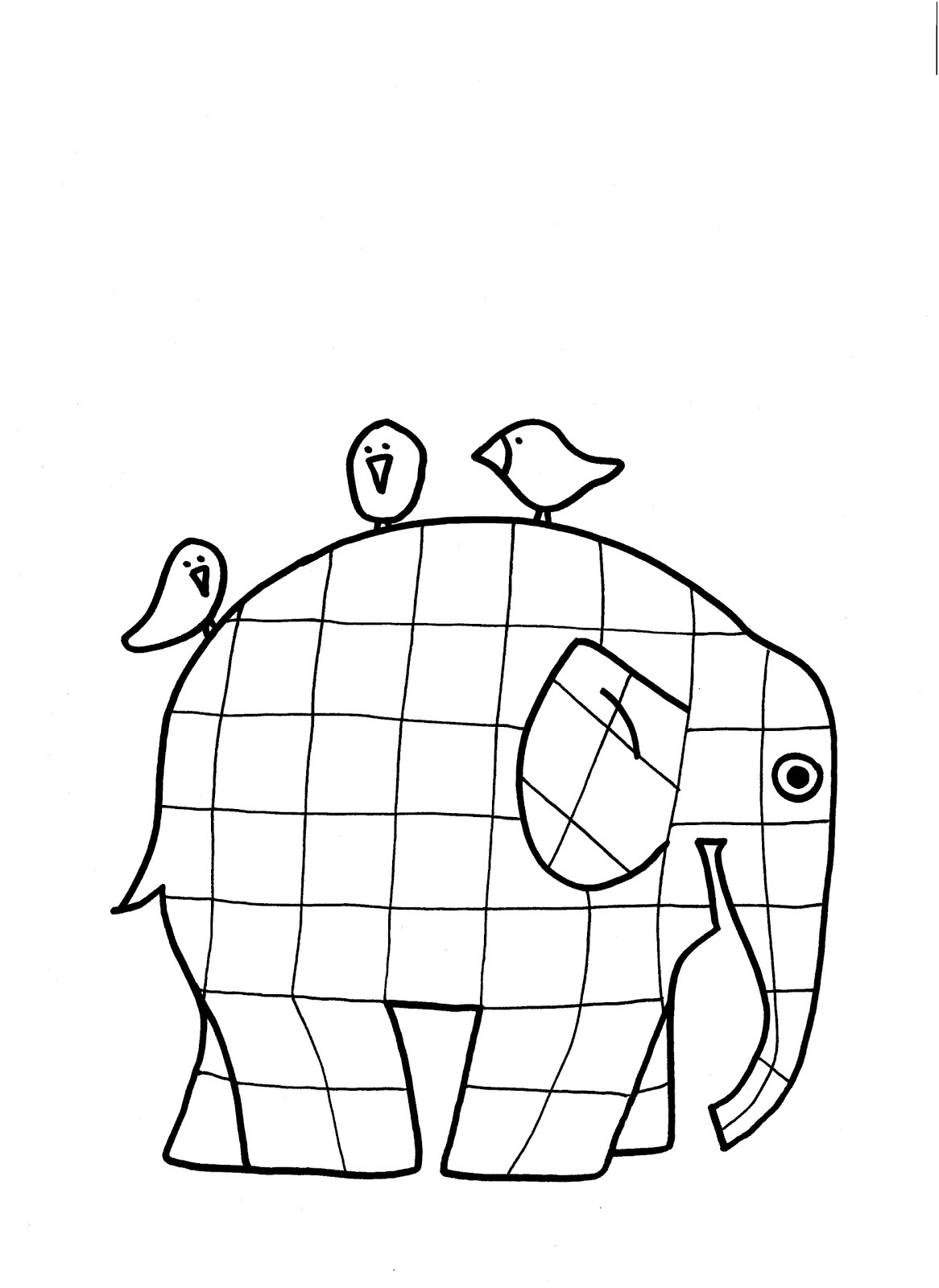Elmer Coloriage Luxe Elmer the Patchwork Elephant Coloring Page Lines Across