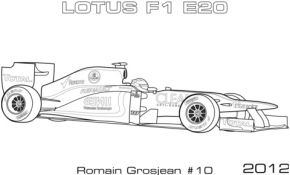 Formule 1 Coloriage Nouveau Coloriage Voiture De Formule 1 Lotus 2012 E20
