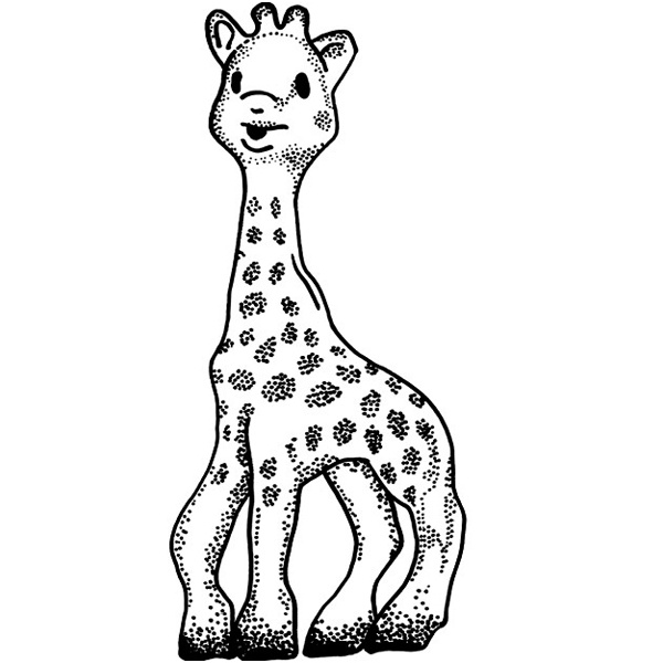 Girafe Coloriage Nice sophie La Girafe Dessin