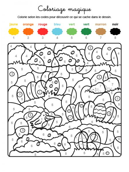 Image De Coloriage Nice Coloriage Magique De Pâques