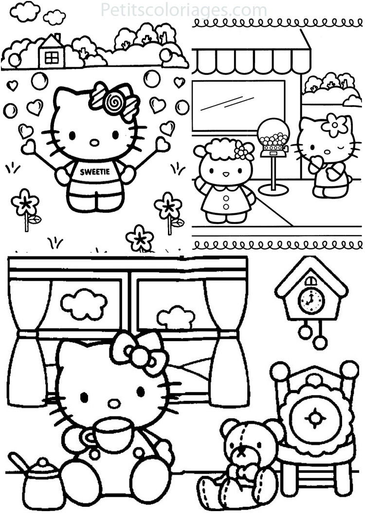Imprimer Coloriage Meilleur De Coloriage Hello Kitty Et Les Animaux