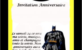 Invitation Anniversaire Gratuite Nouveau Carte Anniversaire Batman