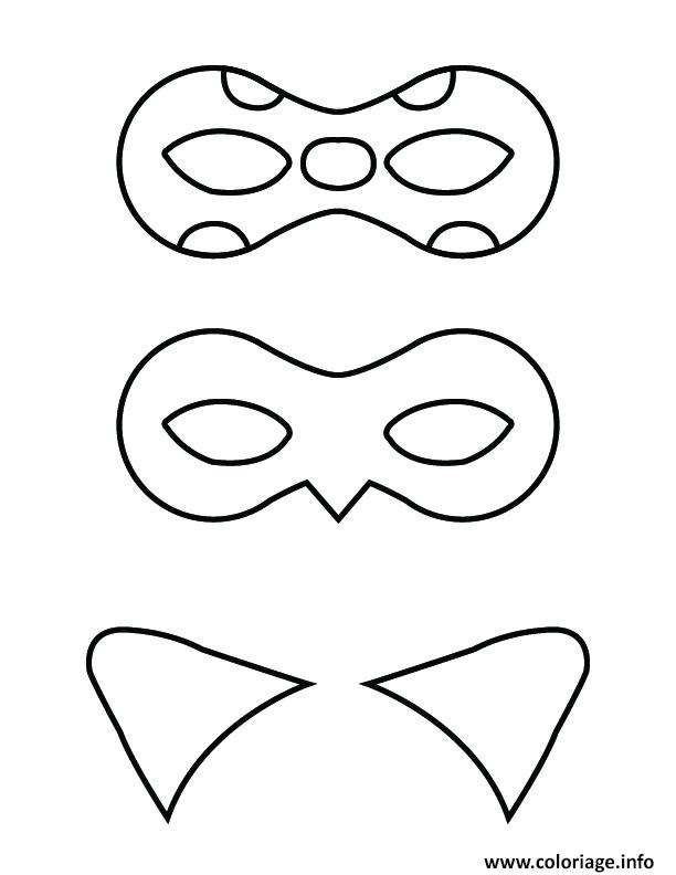 Ladybug Et Chat Noir Coloriage Frais Coloriage Ladybug Et Chat Noir Mask Dessin