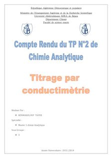 Lecture En Ligne Gratuite Nouveau Tp N°1 Analyse Chimique Conductimetrie Pc Education