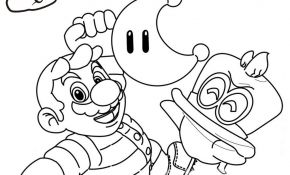 Mario Odyssey Coloriage Unique Super Mario Odyssey Coloring Pages Line Drawing Free
