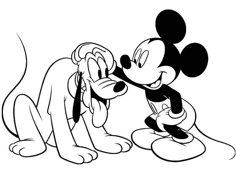 Mickey Coloriage Élégant Coloriage Mickey Et Pluto