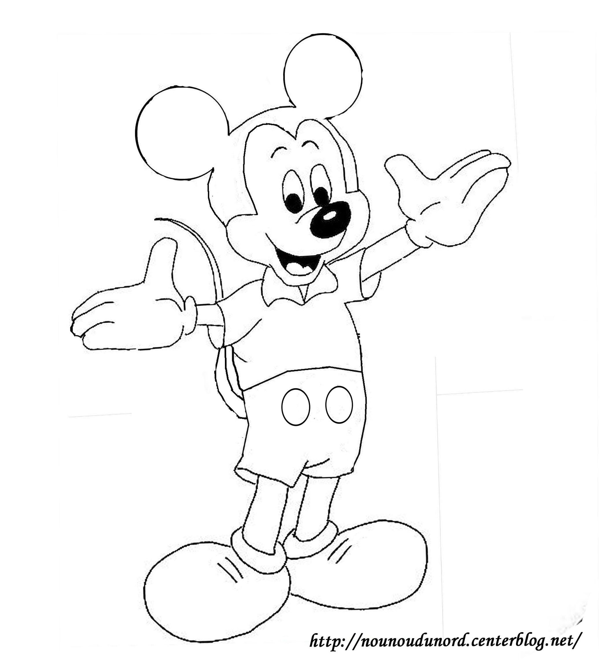 Mickey Coloriage Frais Coloriage Mickey Disney A Imprimer