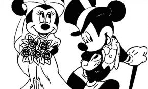 Mickey Et Minnie Coloriage Élégant Coloriage Mickey Et Minnie Se Marient Dessin Gratuit à