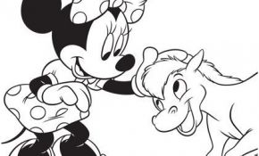 Mickey Mouse Coloriage Génial Coloriage Minnie Et Le Poulain Minnie