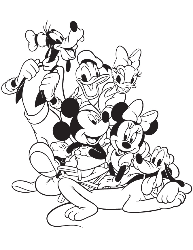 Mickey Mouse Coloriage Nice Mickey Mouse and Friends Coloring Pages