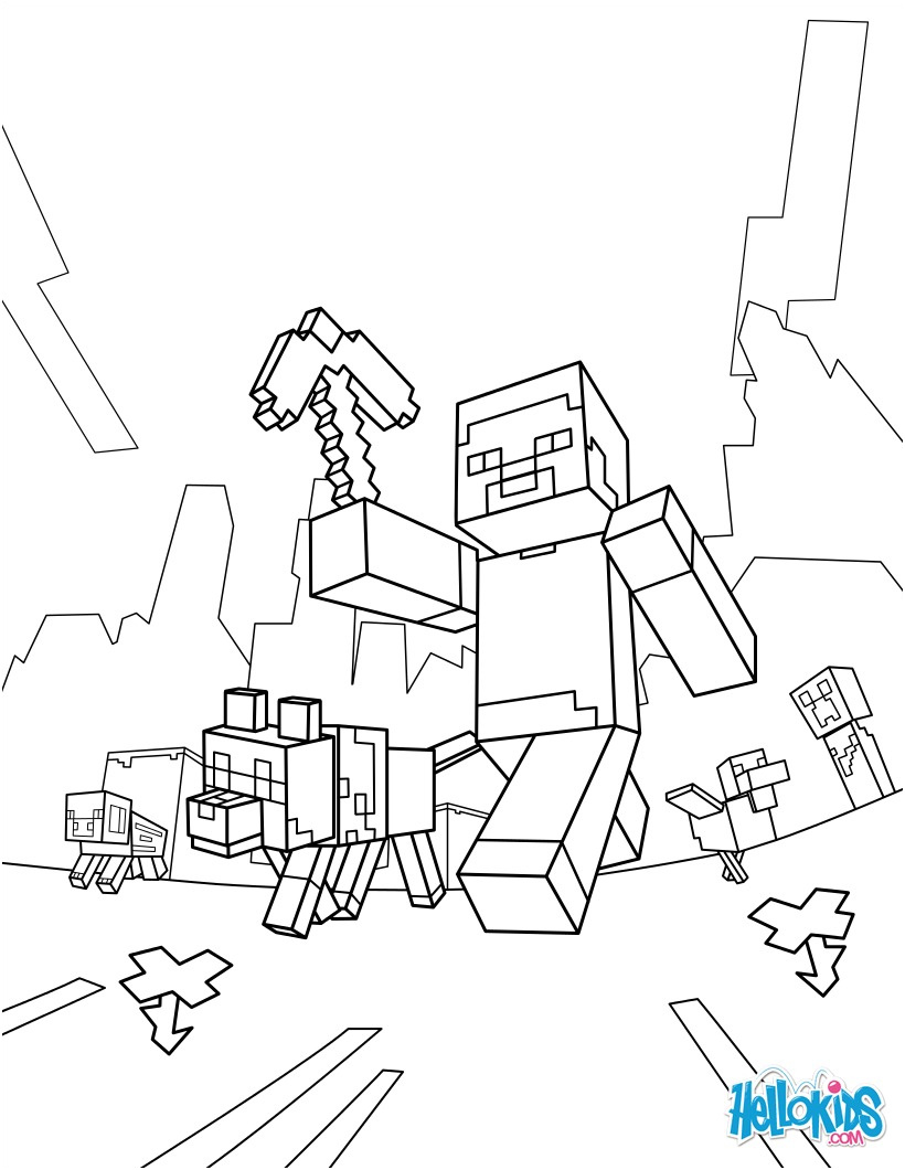Minecraft Coloriage Unique Minecraft Coloring Page Taking A Walk Coloring Pages