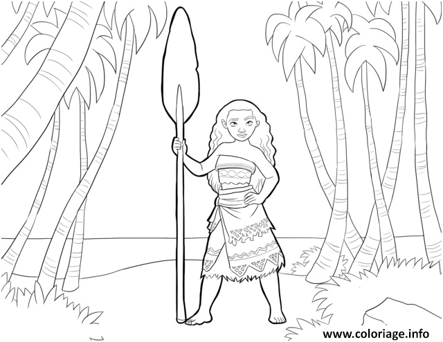Moana Coloriage Nice Coloriage Vaiana Moana Disney In the forest Dessin
