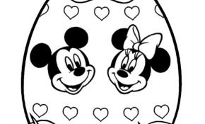 Oeuf De Paques À Colorier Inspiration Coloriage A Imprimer Oeuf De Paques De Mickey Et Minnie