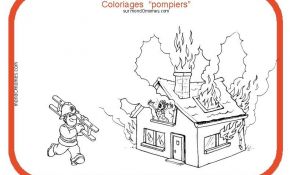 Pompier Coloriage Unique Coloriage Pompier Et Maison En Feu