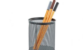 Pot A Crayon Génial Pot à Crayons En Maille Métallique Noire