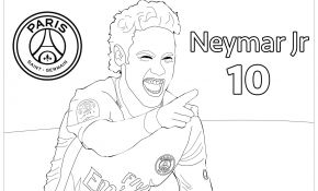 Psg Coloriage Unique Coloriage Joueur De Foot Neymar Jr Psg Dessin