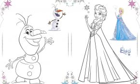 Reine Des Neiges Coloriage Génial Coloriage Olaf Et Elsa Reine Des Neiges Disney 2018 Dessin
