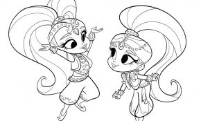 Shimmer Et Shine Coloriage Luxe Coloriage Shimmer Et Shine Jecolorie