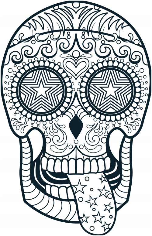 Tete De Mort Mexicaine Coloriage Élégant Sugar Skull Coloring Page 3 Têtes De Mort
