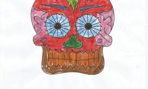 Tete De Mort Mexicaine Coloriage Nouveau Coloriage Tête De Mort Mexicaine De Sara