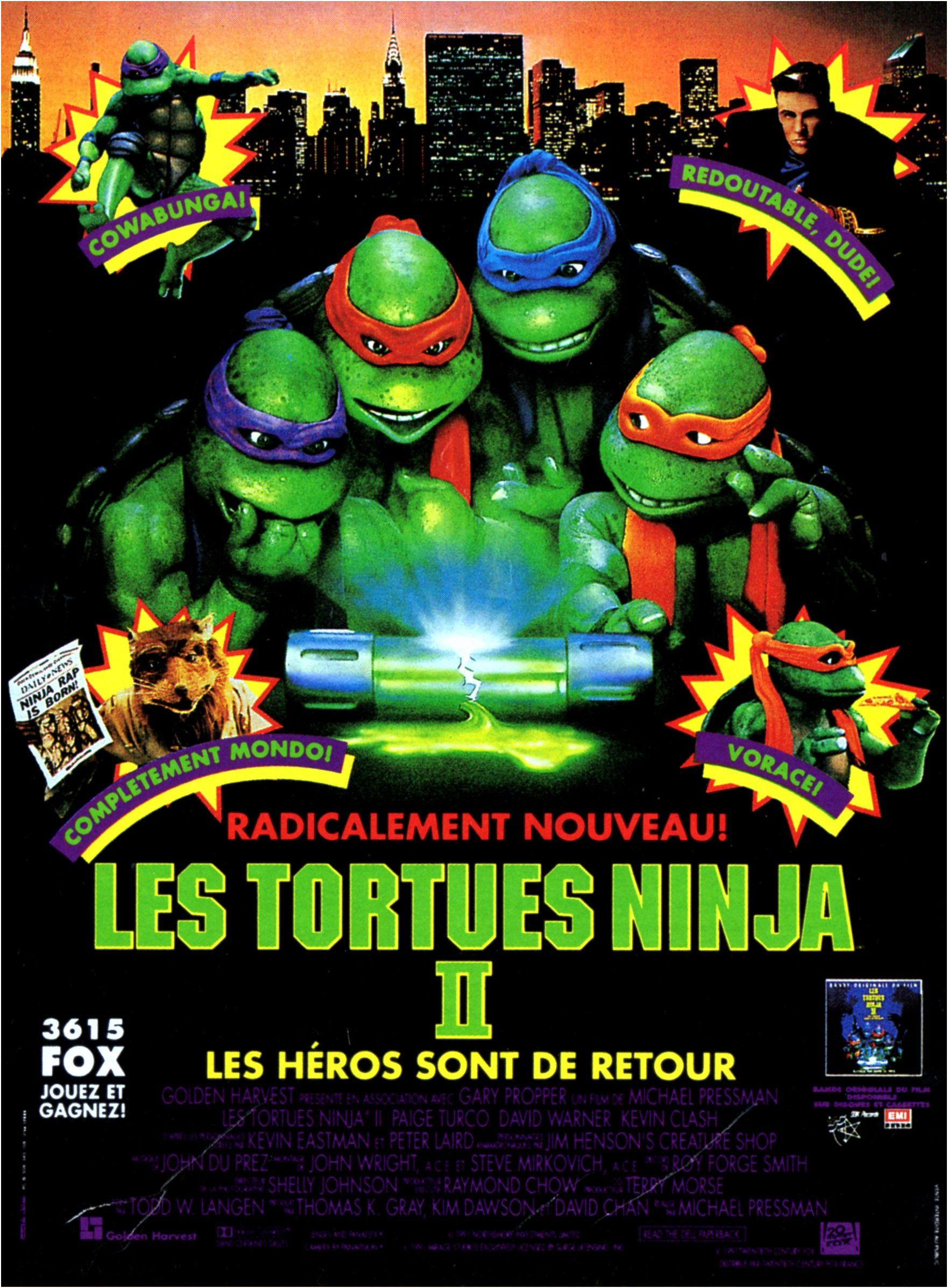 Tortue Ninja Film Nice Les tortues Ninja 2 Les Héros sont De Retour 1991