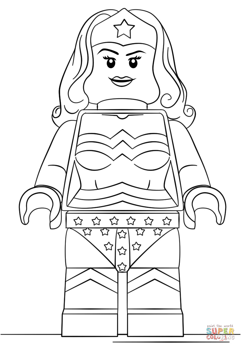 Coloriage 2017 Inspiration Lego Wonder Woman Coloring Page