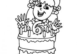 Coloriage Anniversaire 6 Ans Élégant Coloriage Anniversaire De Fille 6 Ans Dessin Gratuit à