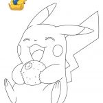 Coloriage Avec Modele Inspiration Coloriage Pokemon Pikachu Entrain De Rigoler Dessin