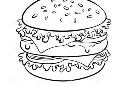 Coloriage Burger Génial Coloriage Hamburger