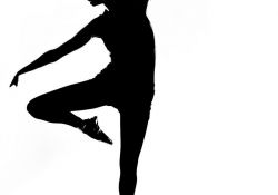 Coloriage Danseuse Moderne Jazz Élégant Dancer Silhouette Arabesque attitude Modern Design 1