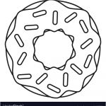 Coloriage De Donuts Nice Line Art Black and White Donut Royalty Free Vector Image