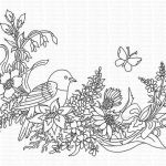 Coloriage De Fleurs À Imprimer Nice Bird Digi Stamp Adult Coloring Sheet By Artwildflowersdigi