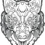 Coloriage De Loup Élégant Tête De Loup Coloriage Magnifique Image à Imprimer Gratuit